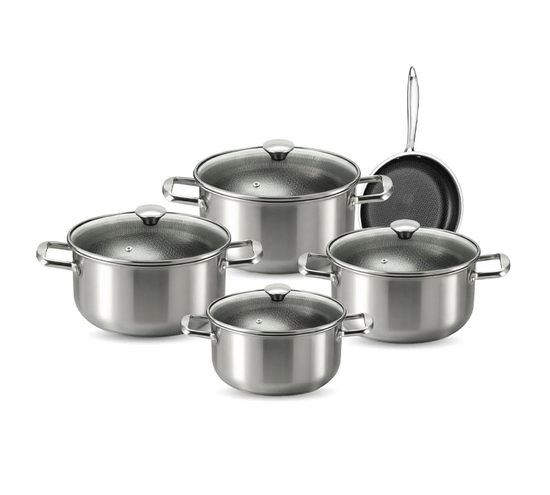 Prime Stainless Steel Cooking Set Of 9 Pcs