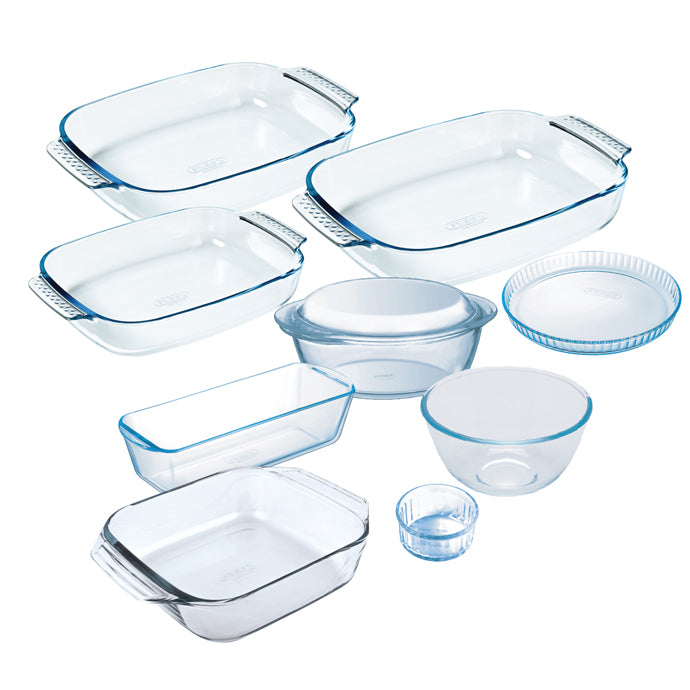 Pyrex Set of 10  Glass Bakeware & Oven Set – Made in France