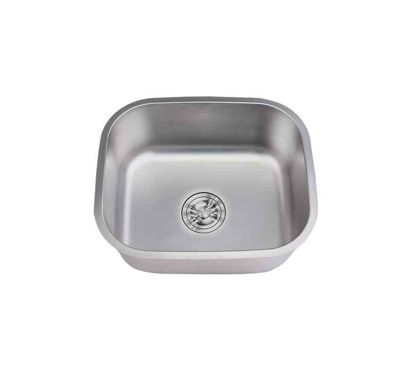 Sifin Steel Kitchen Sink 44x39cm Stainless Steel Front View