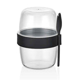 QLUX Snack & Shake Container with Fork– Made in Turkey