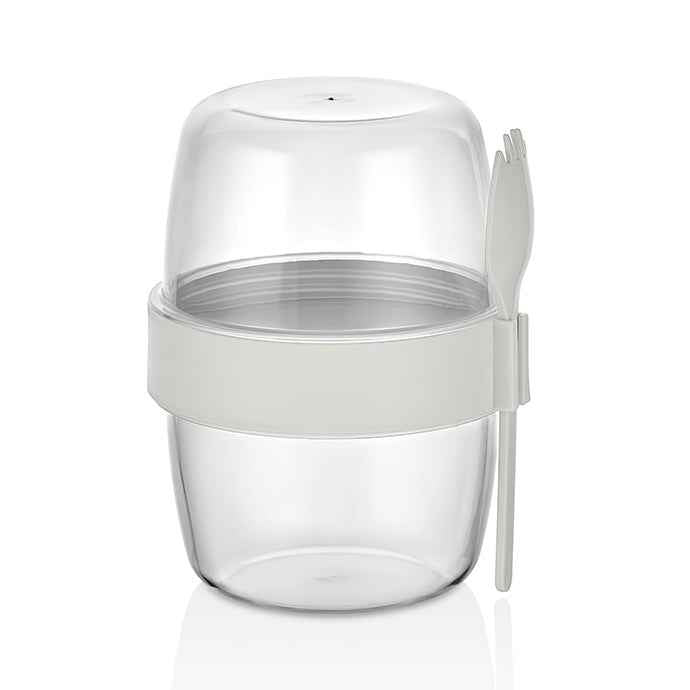 QLUX Snack & Shake Container with Fork– Made in Turkey