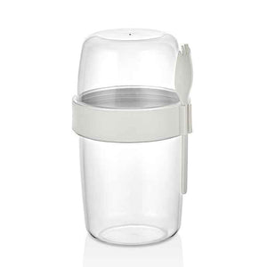 QLUX Snack & Shake Container with Fork– Made in Turkey