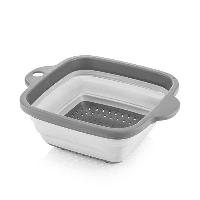 Qlux Square Collapsible Strainer – Grey