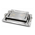 Florance Premium Stainless Steel 18/10 Serving Tray Set with Handles – Set of 2 (35 cm & 40 cm)
