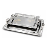 Florance Premium Stainless Steel 18/10 Serving Tray Set with Handles – Set of 2 (35 cm & 40 cm)